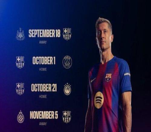 巴薩歐冠具體賽程：首戰(zhàn)客場踢紐卡，10月2日踢巴黎